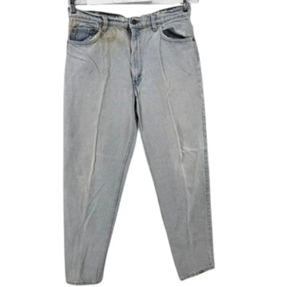Vintage Y2K Levi's 550 Relaxed Fit Tapered Leg‎ Mens 34x32 Light Wash USA Made